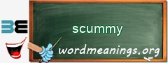 WordMeaning blackboard for scummy